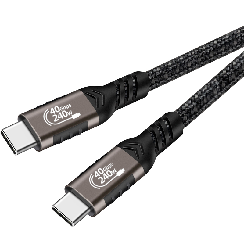 Qgeem QG01 Type-C to Type-C USB4 PD Data Cable 240W 40Gbps 8K@60Hz 1 Meter - 2