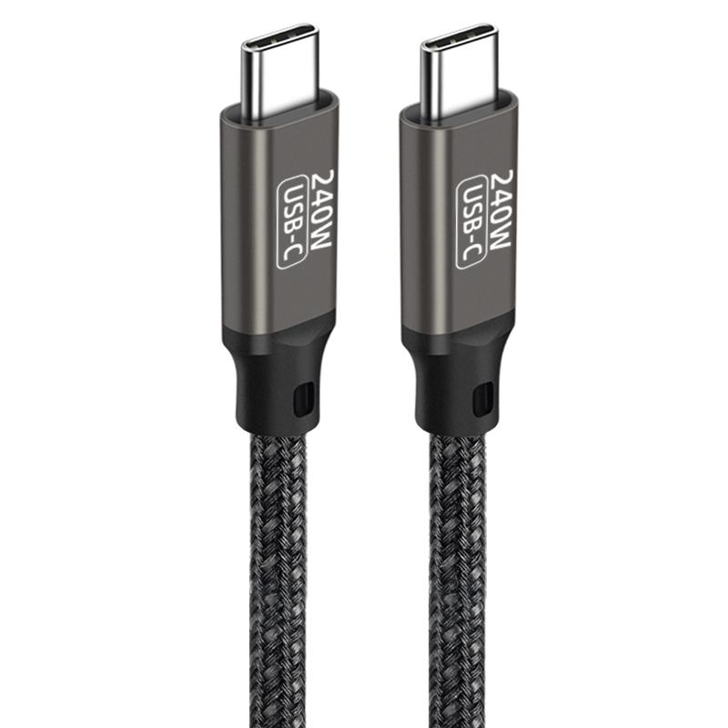 Qgeem QG02 Type-C to Type-C PD3.1 Data Cable 240W 480Mbps 0.5 Meter - 3