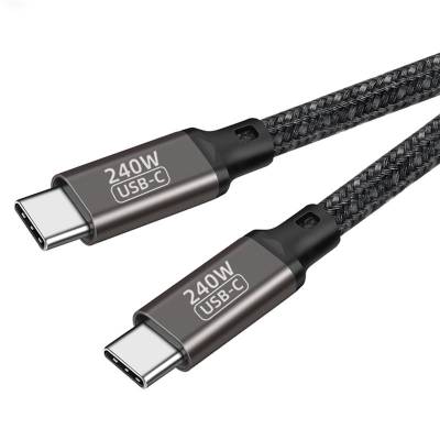 Qgeem QG02 Type-C to Type-C PD3.1 Data Cable 240W 480Mbps 0.5 Meter - 7