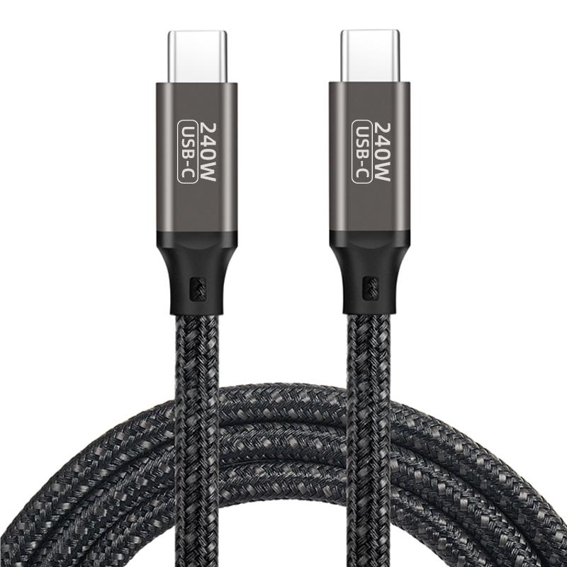 Qgeem QG02 Type-C to Type-C PD3.1 Data Cable 240W 480Mbps 0.5 Meter - 2