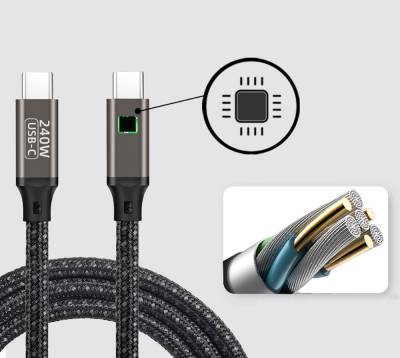 Qgeem QG02 Type-C to Type-C PD3.1 Data Cable 240W 480Mbps 1 Meter - 8
