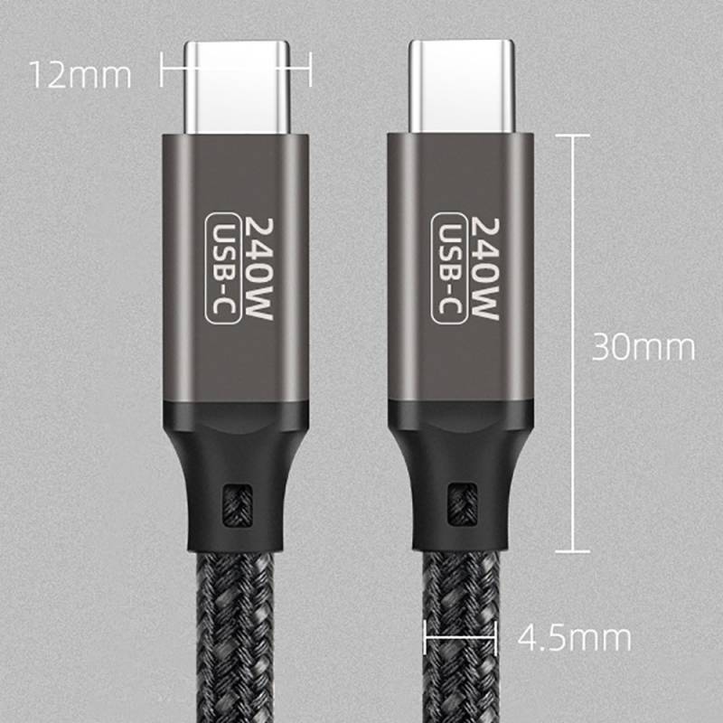 Qgeem QG02 Type-C to Type-C PD3.1 Data Cable 240W 480Mbps 1 Meter - 15