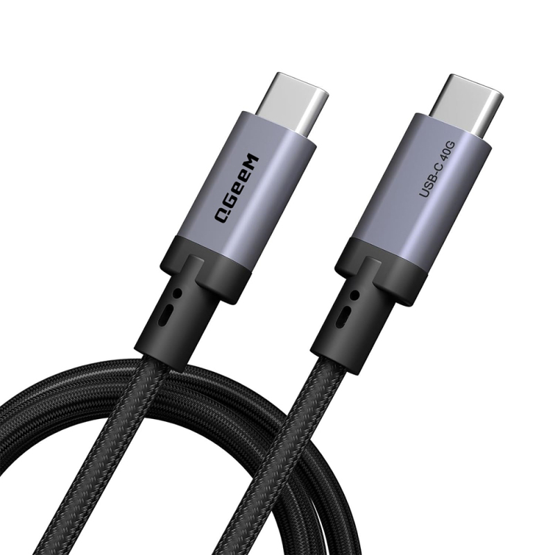 Qgeem QG03 Type-C to Type-C PD 40G 8K@60Hz Data Kablosu 240W 1M - 2