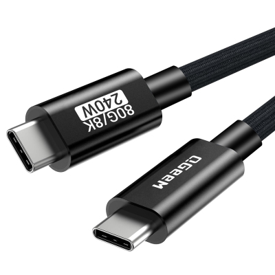 Qgeem QG05 Type-C to Type-C USB5 PD Data Kablosu 240W 80Gbps 8K@60Hz 1.2 Metre - 4
