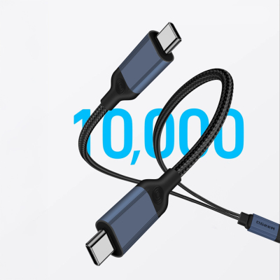 Qgeem Type-C to Type-C 2in1 Data Kablosu 140W 480Mbps 1.2M - 4