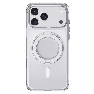 Raptic Air Stand Series Case for Apple iPhone 18 Pro Max – M-Safe Charging Compatible, Mirrored Back, with Kickstand - 1