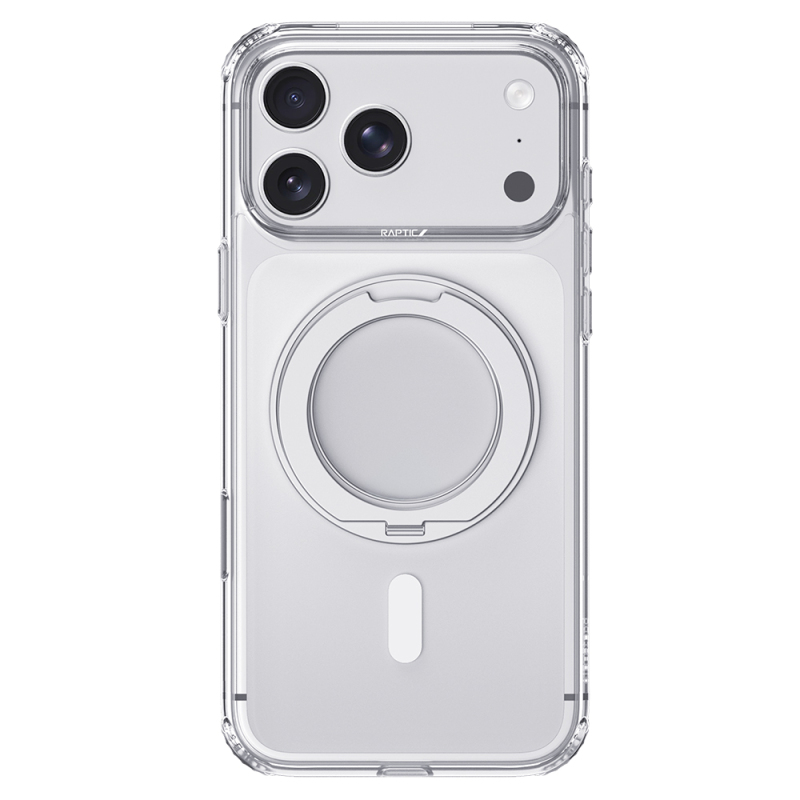 Raptic Air Stand Series Case for Apple iPhone 18 Pro Max – M-Safe Charging Compatible, Mirrored Back, with Kickstand - 1
