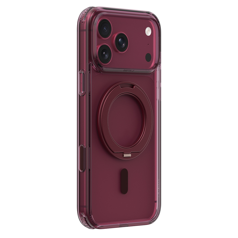 Raptic Air Stand Series Case for Apple iPhone 18 Pro Max – M-Safe Charging Compatible, Mirrored Back, with Kickstand - 4