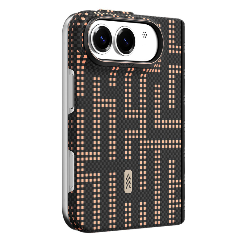 Raptic Aramid SkinPro Grid Series Carbon Cover for Apple iPhone Duo (Fold) – MagSafe Compatible - 5