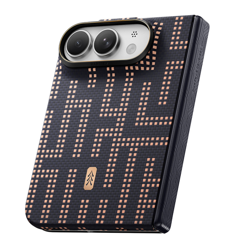 Raptic Aramid SkinPro Grid Series Carbon Cover for Apple iPhone Duo (Fold) – MagSafe Compatible - 12