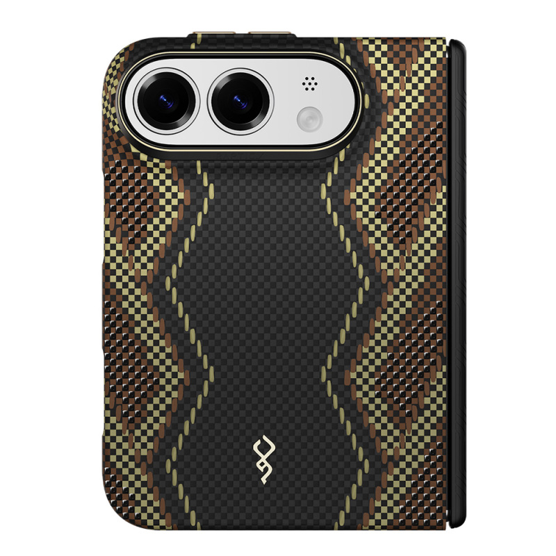 Raptic Aramid SkinPro Scepter Series Carbon Cover for Apple iPhone Duo (Fold) – MagSafe Compatible - 3