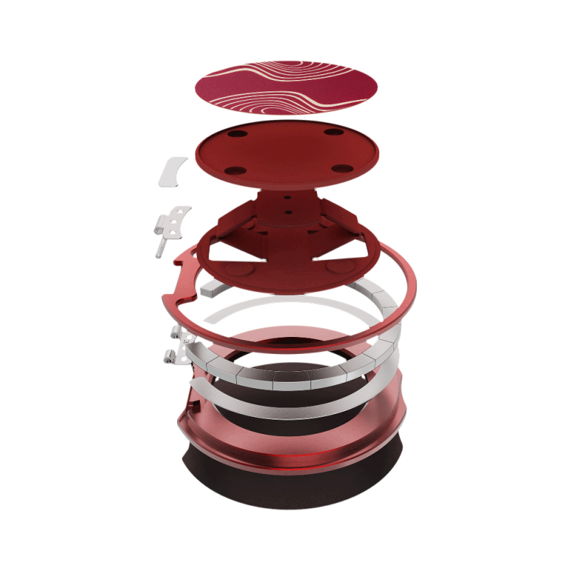 Raptic FreeFlow Grid Series 360 Degree Rotating Magnetic Ring Stand Phone Holder - 6