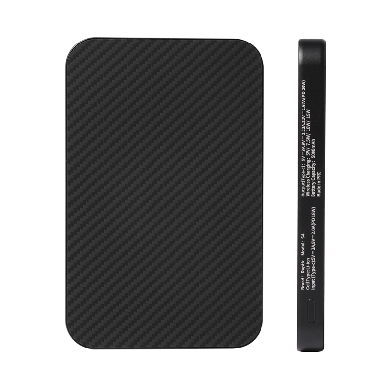 Raptic S4 Aramid-Skin M-safe Şarj Özellikli Ultra İnce 600D Powerbank 15W 5000mAh - 5