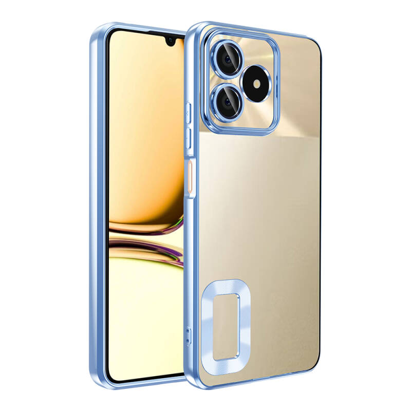 Realme C53 Case Camera Protection Showing Logo Zore Omega Cover - 5