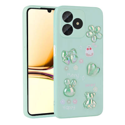 Realme C53 Case Relief Figured Shiny Zore Toys Silicone Cover - 6