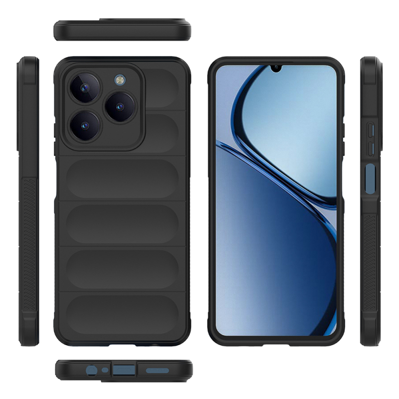 Realme C63 Case Flexible TPU Hollow Back Surface Design Zore Ethnic Silicone Cover - 6