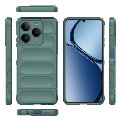 Realme C63 Case Flexible TPU Hollow Back Surface Design Zore Ethnic Silicone Cover - 7