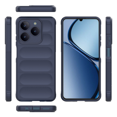 Realme C63 Case Flexible TPU Hollow Back Surface Design Zore Ethnic Silicone Cover - 8