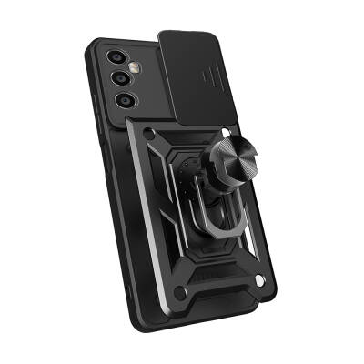 Realme C65 4G Case with Magnetic Stand Camera Protection Zore Sliding Vega Cover - 2