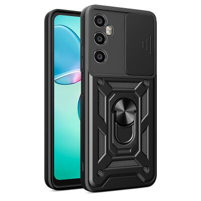 Realme C65 4G Case with Magnetic Stand Camera Protection Zore Sliding Vega Cover - 11