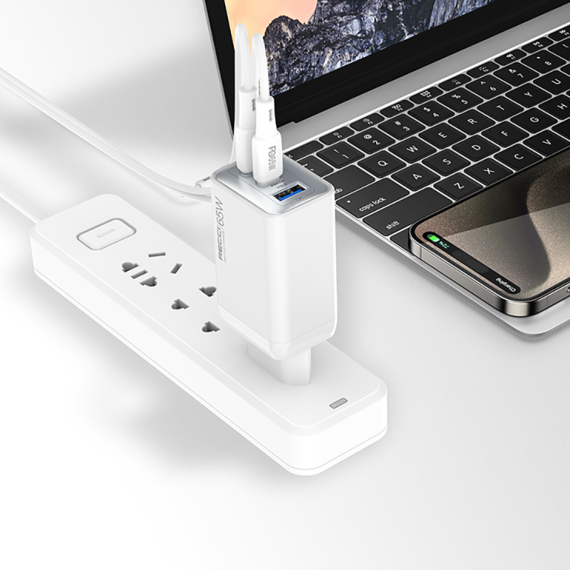 Recci RC123E Type-C PD GaN Technology Mini Fast Charger Set 65W 1M - 7