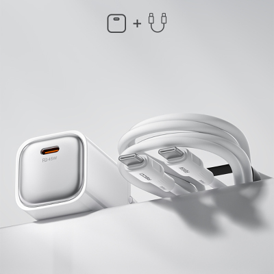 Recci RC132E Type-C PD GaN Technology Mini Fast Charger Set 45W 1M - 3