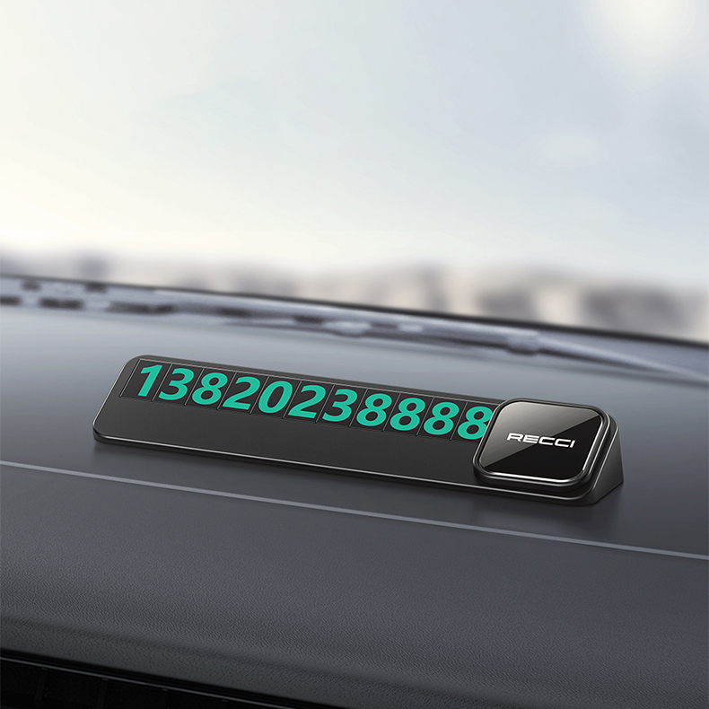 Recci RCS-C03 Vehicle Parking Number Number with Visible and Hidden Number Feature at Night - 10