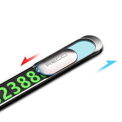 Recci RCS-C06 Plating Surface Visible and Hidden at Night Vehicle Parking Number Feature with Number Feature - 5