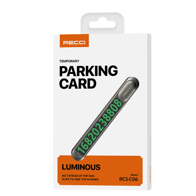 Recci RCS-C06 Plating Surface Visible and Hidden at Night Vehicle Parking Number Feature with Number Feature - 15