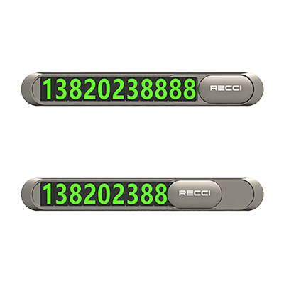 Recci RCS-C06 Plating Surface Visible and Hidden at Night Vehicle Parking Number Feature with Number Feature - 6