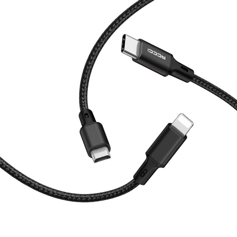 Recci RCS-D120 Fast Wind Series 3in1 USB-A to Lightning – Type-C – Micro Charging and Data Cable 1.2M - 4