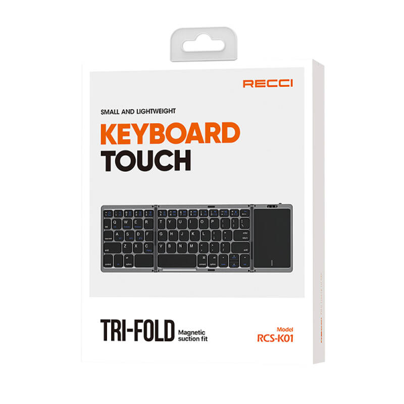 Recci RCS-K01 Katlanabilir Kablosuz Multifonksiyonel Touchpad Klavye - 3