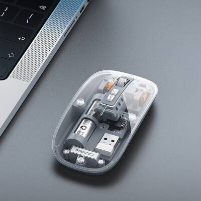 Recci RCS-M01 Space Capsule Series Multimode Wireless Transparent Design Mouse - 3