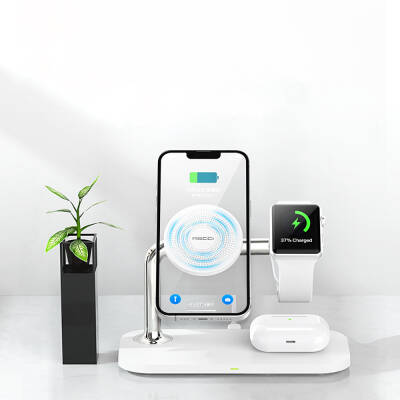Recci RCW-20 Prestige Series 3in1 Magsafe 15W Magnetic Wireless Charging Stand with Fast Charging Feature - 3