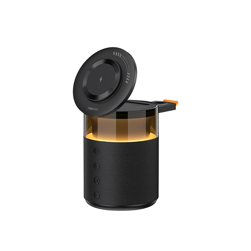 Recci RCW-51 Wireless Charging Stand with Ambient Light Bluetooth Speaker - 3