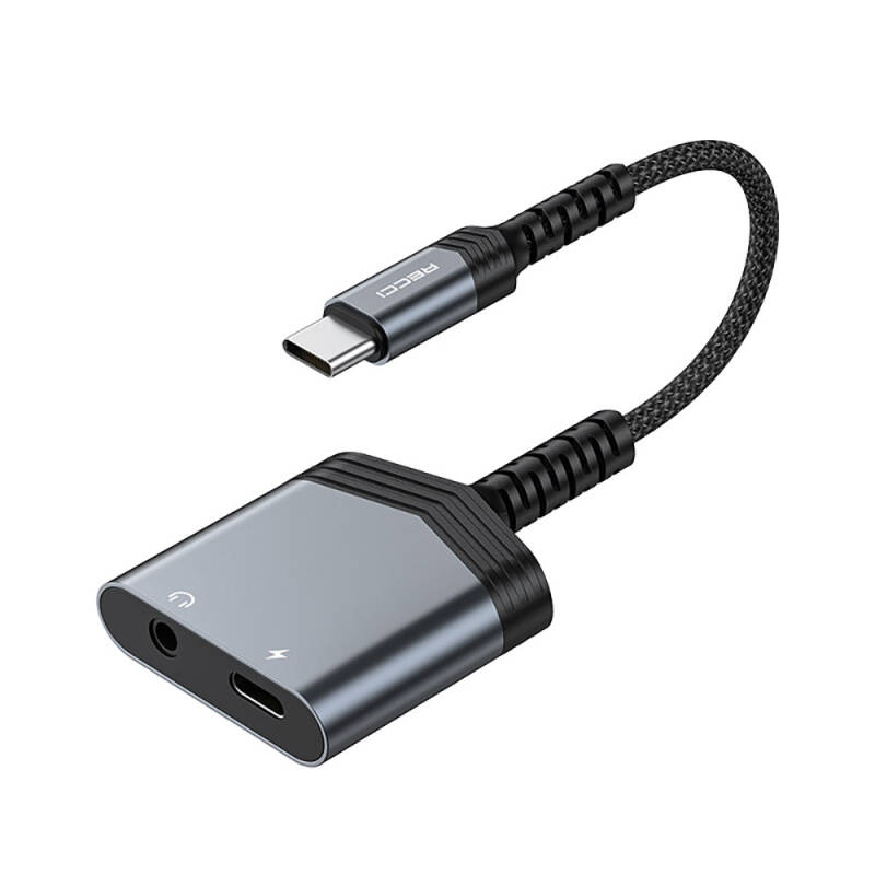 Recci RDS-A19 Type-C PD 2in1 Charging and Audio Adapter - 1