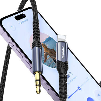 Recci RDS-A26 Lightning to 3.5mm AUX Audio Cable - 3