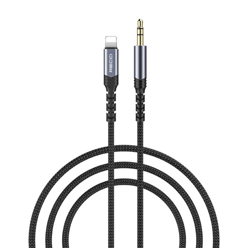 Recci RDS-A26 Lightning to 3.5mm AUX Audio Kablo - 1