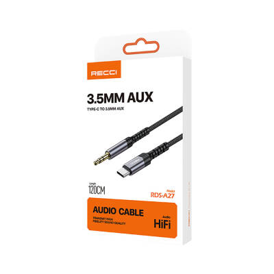 Recci RDS-A27 Type-C to 3.5mm AUX Audio Cable - 2