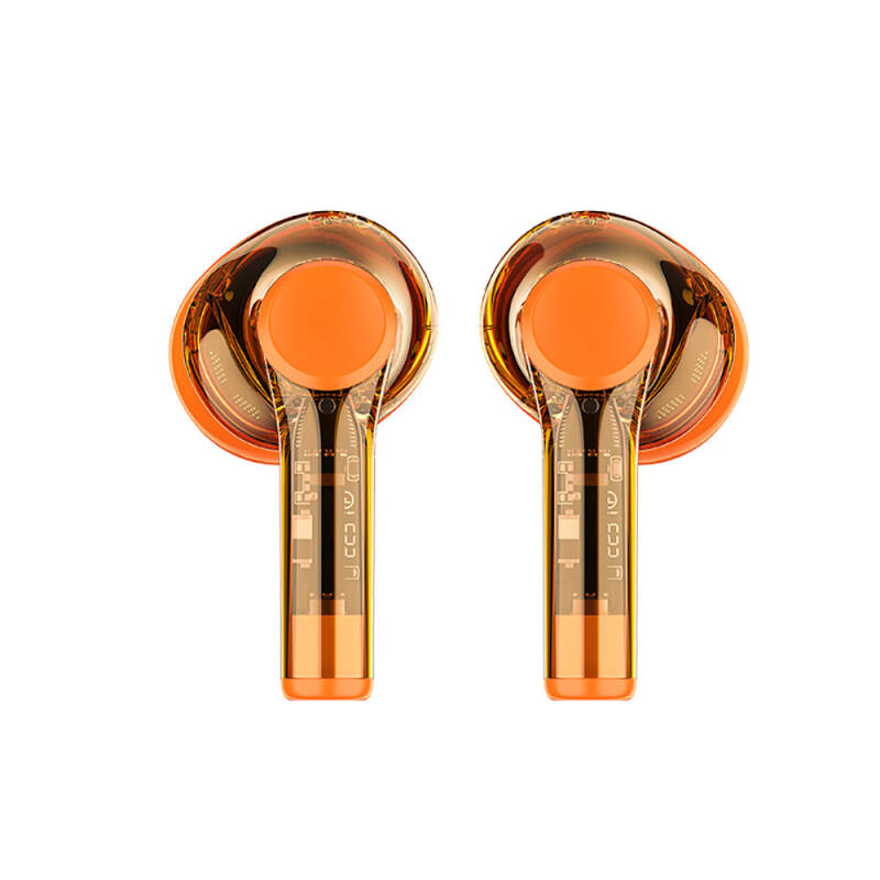 Recci REP-W50 Transparent Design Hi-Fi Sound Quality Bluetooth v.5.3 Amber Series In-Ear Headphones - 5