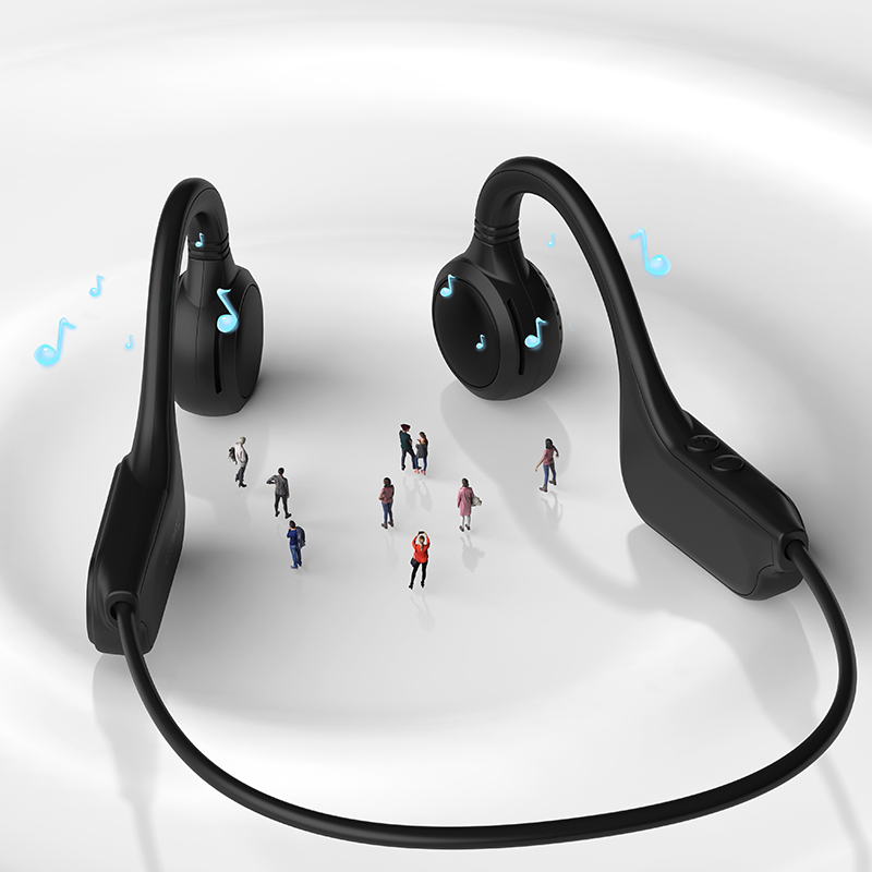 Recci REP-W61 Vogue Serisi Hi-Fi HD Ses Kaliteli Kemik İletimi Kulak Üstü Bluetooth Kulaklık - 5