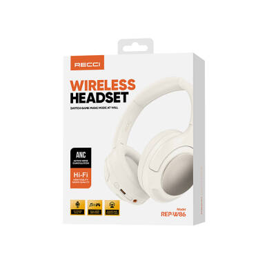 Recci REP-W86 ANC Featured Hi-Fi Sound Quality Over-Ear Bluetooth v.5.3 Headphones - 14