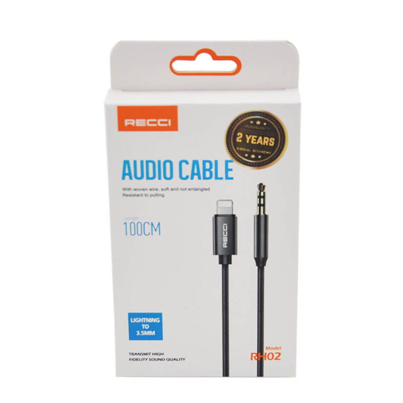 Recci RH02 Lightning to 3.5mm AUX Audio Cable - 7