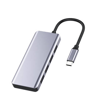 Recci RH06 Type-C to 4 USB3.0 + Micro Bağlantı Özellikli 5in1 USB Çoğaltıcı Hub - 1