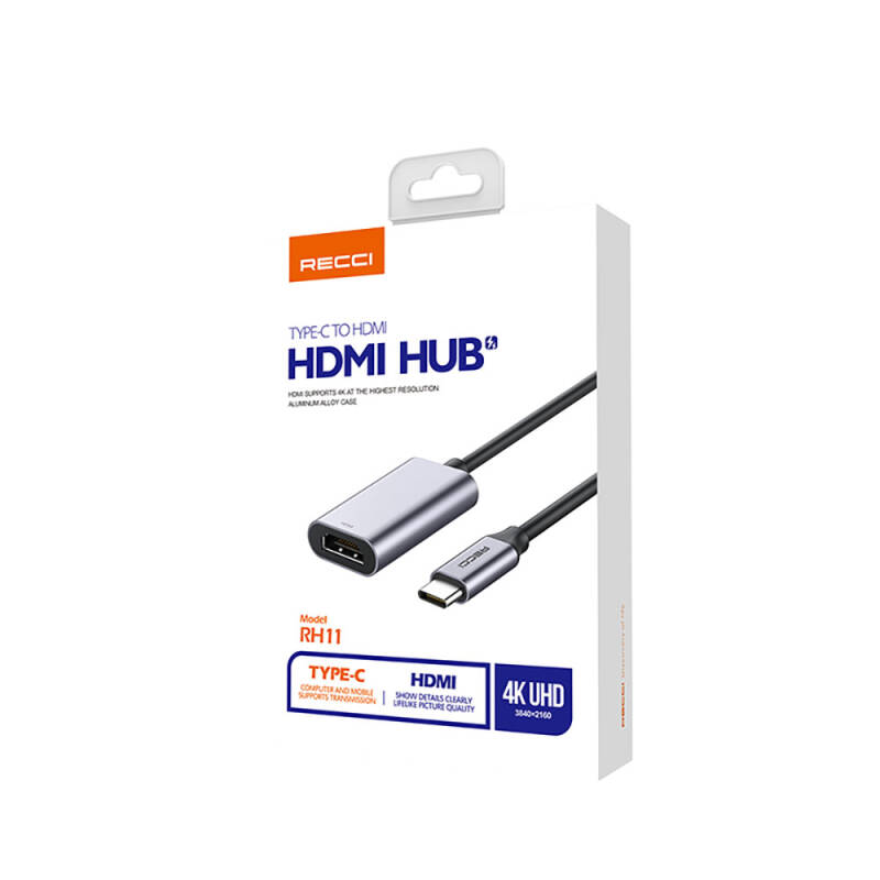 Recci RH11 HDMI to Type-C Converter Cable - 4