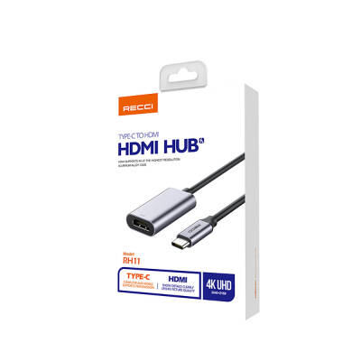 Recci RH11 HDMI to Type-C Dönüştürücü Kablo - 4