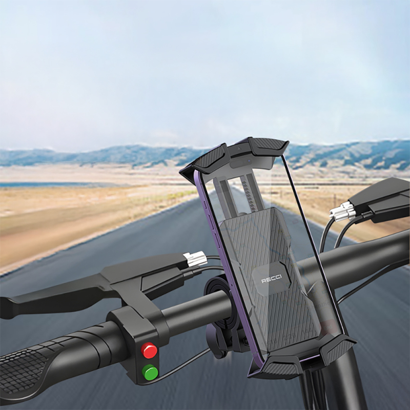 Recci RHO-C33 360° Derece Dönebilen Ayarlanabilir Motosiklet ve Bisiklet Telefon Tutucu - 10