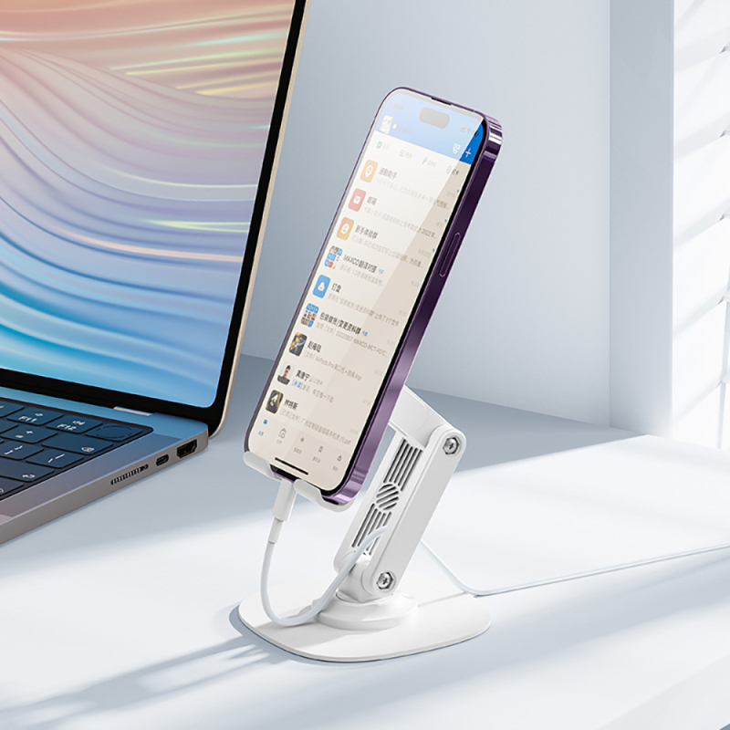 Recci RHO-M20 Adjustable Foldable 360° Rotating Phone and Tablet Stand - 3