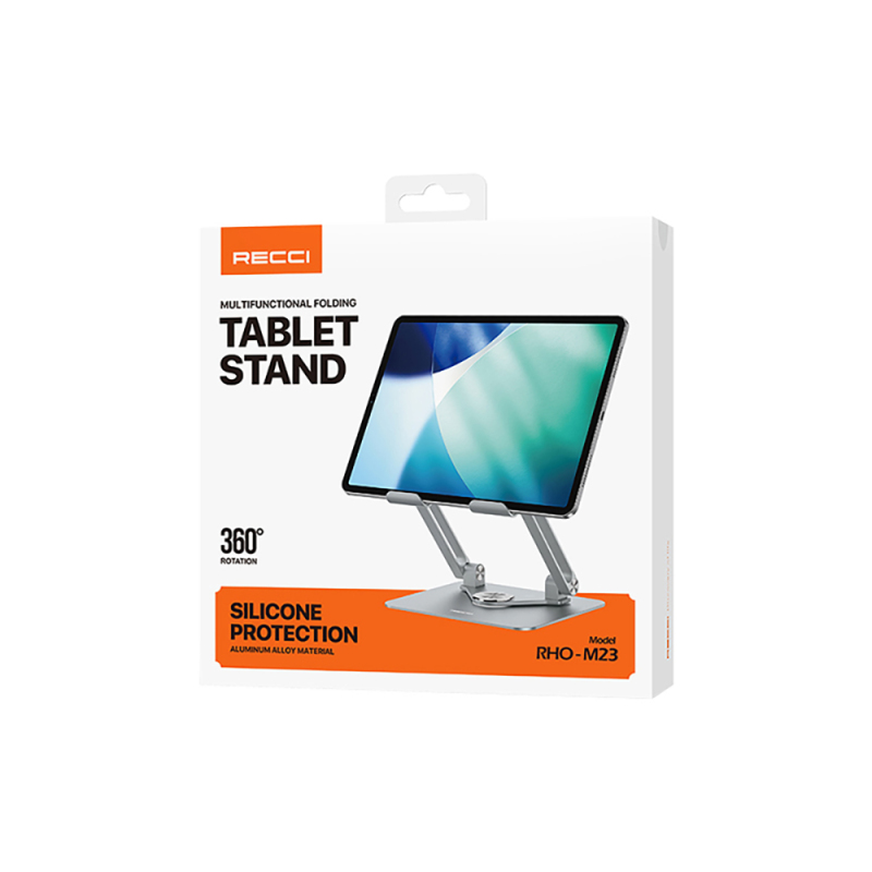 Recci RHO-M23 Adjustable Foldable 360 ​​Degree Rotating Tablet Stand - 13
