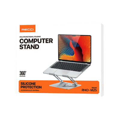 Recci RHO-M25 360 Degree Rotating Foldable Laptop Stand - 12